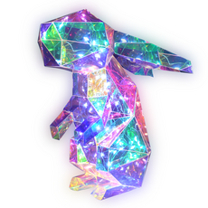 KUMHO Beongaepyo DIY 極光情境燈 兔子, 彩虹色