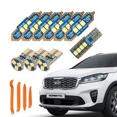 CARTEM 汽車 Luna LED 室內燈 + 拆卸工具 全套, 起亞 2017年7月~2020年2月 The New Sorento 一般型, 1套