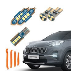 CARTEM 車用 Luna LED 室內燈+拆卸工具 全套組, KIA 2018年 7月~2021年 6月 All New Sportage The Bold 天窗型, 1套