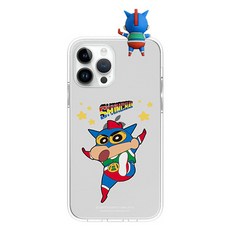 짱구 피규어 클리어 젤리 휴대폰 케이스 + 피규어