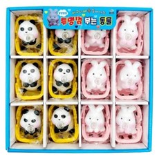 吹泡泡動物 兔子與福寶 2款 x 6入 組, 混合顏色, 12個