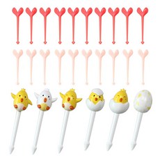 Cuteme 精緻可愛愛心插牌 MP212 20入 + 小雞插牌 MP094 6入 套組 B024, 26入, 1套