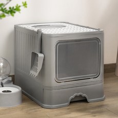 REDPUPPY 貓咪套房超大型貓砂盆, 1個, 灰色