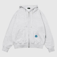 Escapefrom 藍色龍龍印花雙向拉鍊連帽外套