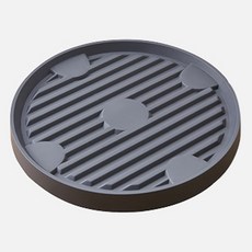 러블리팜 바퀴가 숨어있는 과습방지형 이동식 화분받침대, 다크그레이, 1개