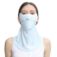 Lovroco 涼感高領型高爾夫口罩, 1個, 天藍色