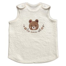 ikii 兒童用四季動物刺繡睡眠背心