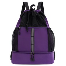 PDS Sports 多用途上下口袋束口運動健身包, 1個, 紫色