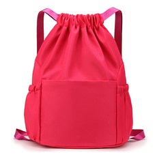 PDS스포츠 파스텔 다용도 포켓 드로스트링 짐색, 로즈레드, 1개