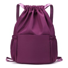 PDS스포츠 파스텔 다용도 포켓 드로스트링 짐색, 딥퍼플, 1개