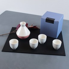 Dalsogeum 陶瓷半德利家庭5件組 大理石粉紅套組, 1套, 酒瓶 + 酒杯 4入