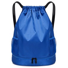 PDS스포츠 마름모패턴 하단 포켓 드로스트링 스포츠 짐색, 블루, 1개