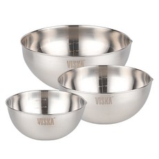 VISKA 3 件組不銹鋼攪拌碗, 1組, 20cm+24cm+28cm