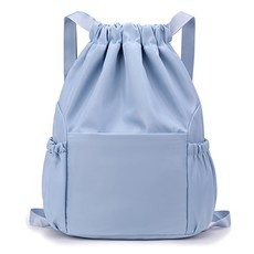 PDS스포츠 파스텔 다용도 포켓 드로스트링 짐색, 블루, 1개