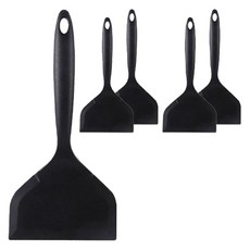 YOUNGGREEN 寬型矽膠鍋鏟, 5個, 黑色