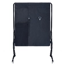 PDS스포츠 듀얼 포켓 스포츠 드로스트링 짐색, 블랙, 1개