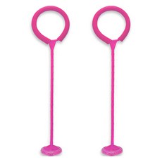 힐링스팟 LED 일자형 발목 줄넘기 2종 세트, 핑크 + 핑크, 1세트