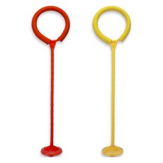 Healing Spot LED 直式單腳跳繩 2件組, 紅色 + 黃色, 1套