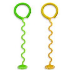 Healing Spot LED 捲捲腳踝跳繩 2件組, 綠色 + 黃色, 1套