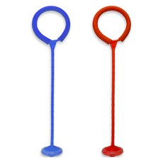 Healing Spot LED 直式單腳跳繩 2件組, 藍色 + 紅色, 1套