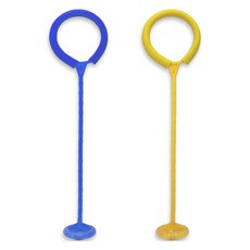 Healing Spot LED 直式單腳跳繩 2件組, 藍色 + 黃色, 1套