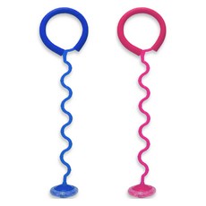 Healing Spot LED 捲捲腳踝跳繩 2件組, 藍色 + 粉紅色, 1套