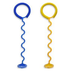 Healing Spot LED 捲捲腳踝跳繩 2件組, 藍色 + 黃色, 1套