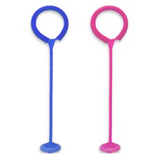 Healing Spot LED 直式單腳跳繩 2件組, 藍色 + 粉色, 1套