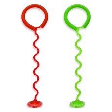 Healing Spot LED 捲捲腳踝跳繩 2件組, 紅色 + 綠色, 1套