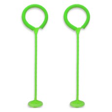 Healing Spot LED 直式單腳跳繩 2件組, 綠色 + 綠色, 1套