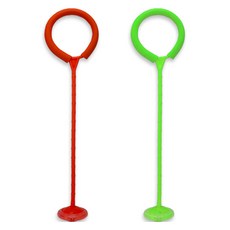 Healing Spot LED 直式單腳跳繩 2件組, 紅色 + 綠色, 1套