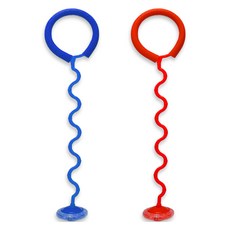 Healing Spot LED 捲捲腳踝跳繩 2件組, 藍色 + 紅色, 1套