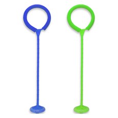 Healing Spot LED 直式單腳跳繩 2件組, 藍色 + 綠色, 1套