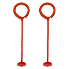 Healing Spot LED 直式單腳跳繩 2件組, 紅色 + 紅色, 1套