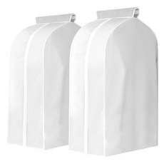 半透明寬衣物防塵罩 白色, 1入, 2個