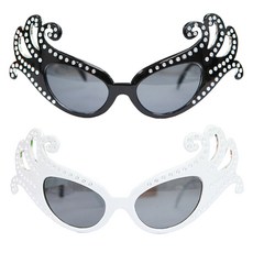 LivingDA 天鵝眼鏡, 黑色, 白色, 2個