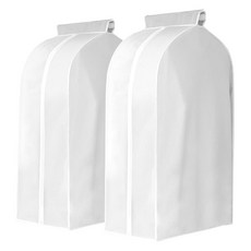 半透明加寬衣物防塵套 白色, 1入, 2個