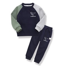 JOYMULTI MK 兒童暴龍配色大學T + 束口褲套裝