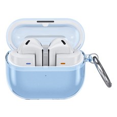 DAPER NAM Galaxy Buds3 / Buds3 Pro 相容 O型環透明保護殼, 1個, 單一商品, 藍色