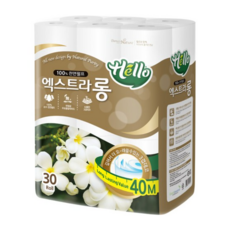 Hello Products 加長版3層捲筒衛生紙 40m, 30捲, 1包