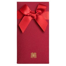 Maket Gamseong 紅色信封 緞帶裝飾信封 紅色 紅色緞帶, 1個