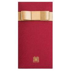 Maket Gamseong 紅色信封 緞帶裝飾信封 深紅色扁平緞帶, 1個