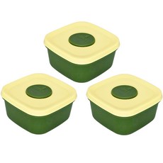 Nicoleta 韓國產幼兒副食品矽膠盒, 黃綠色, 3個, 200ml