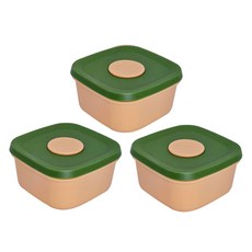 Nicoleta 韓國產幼兒副食品矽膠盒, 綠粉色, 3個, 200ml