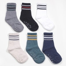 Kids FUTURE 兒童用 Theo 羅紋中筒襪 6雙組