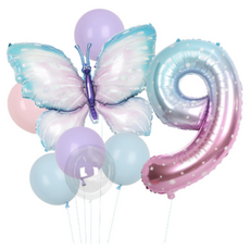 泰坦數字年齡派對氣球, 1套, 蝴蝶套組 9