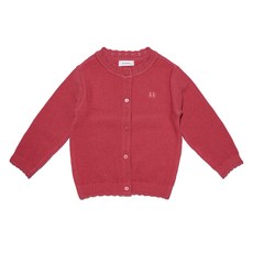 Minkmui 兒童扇貝邊針織開襟衫