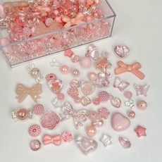 MaDaKkuMi 色彩繽紛大容量裝飾小卡材料 50g, 粉紅色, 1套