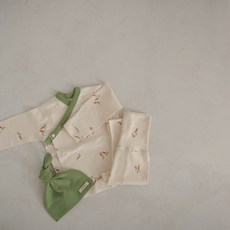 PEEKABOO 童款胡蘿蔔印花嬰兒連身衣長褲帽子套裝