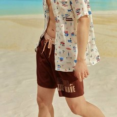 renoma 男款雙色拼接復古海灘褲 RN-MS2E551-BR